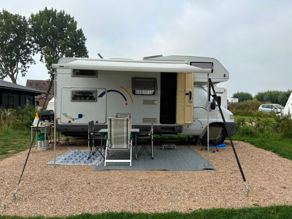 Camper Hymer Swing met stappelbed, Caravans en Kamperen, Alkoof, Ringverwarming, Luifel, Fiat