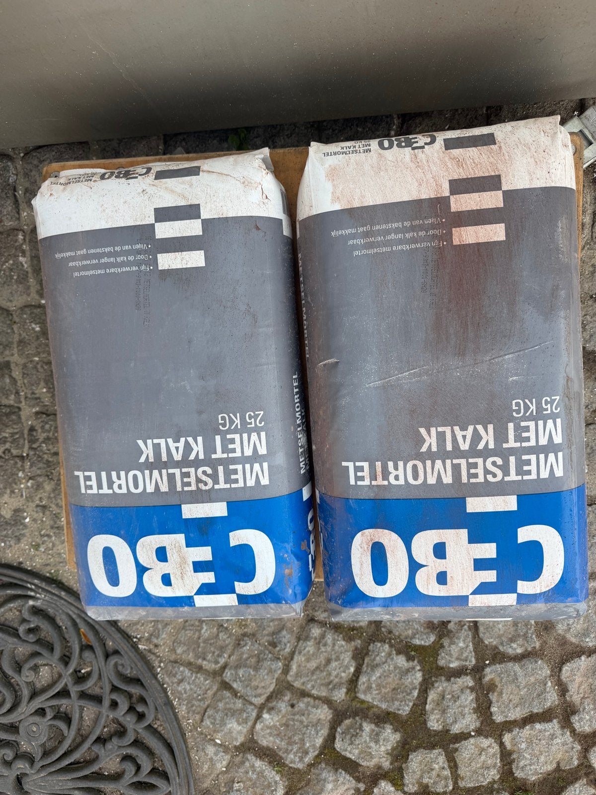 2,5 zak Metselmortel met kalk (25 KG per zak), Ophalen, Nieuw, Overige typen