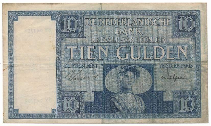 Nederland 10 Gulden 1929 Zeeuws meisje