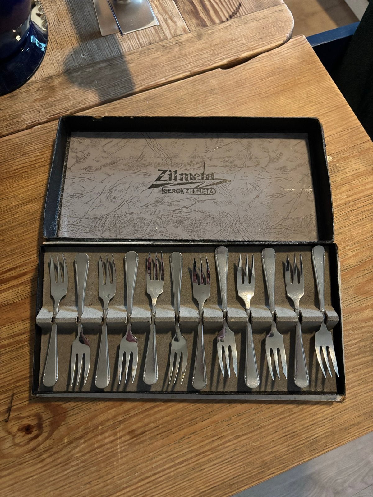 12 Gero Zilmeta gebaksvorkjes in originele doos, ongebruikt, Ophalen of Verzenden
