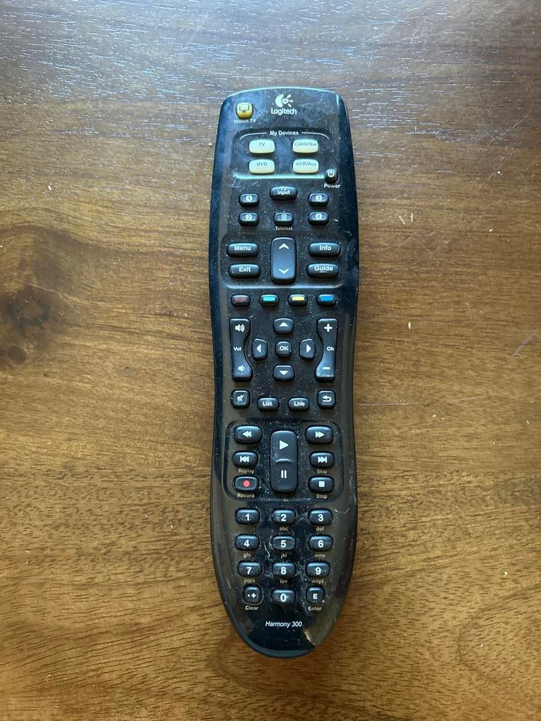 Logitech Harmony 300 Universele TV Afstandsbediening, Audio, Tv en Foto, Afstandsbedieningen, Ophalen of Verzenden, Gebruikt, Universeel