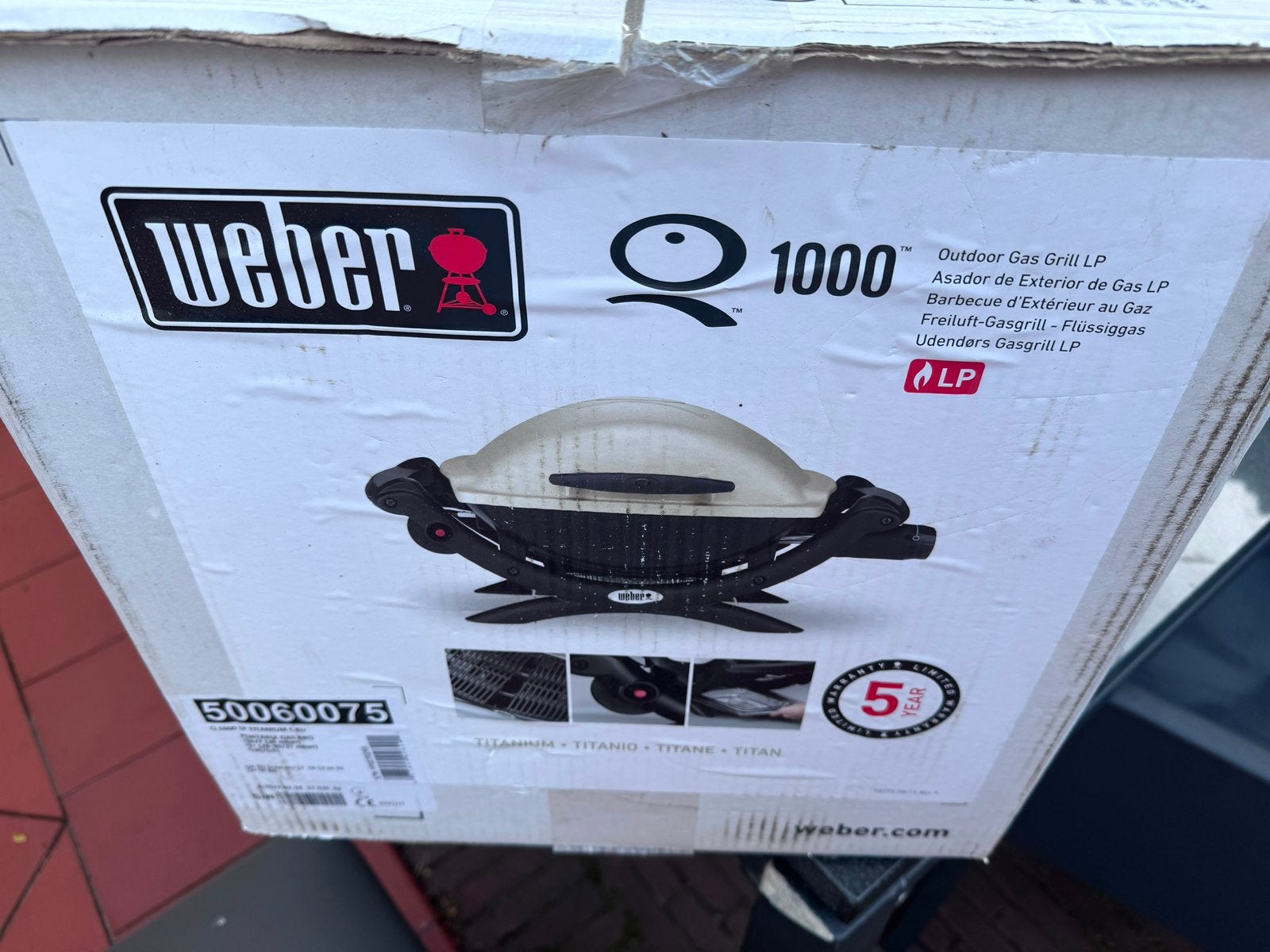 Weber portable gas bbq, Verzenden, Zo goed als nieuw