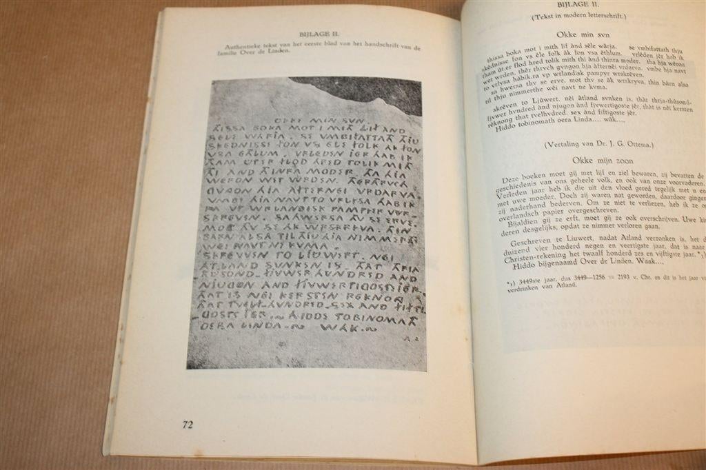 Geheimzinnige Handschrift Over de Linden — Oera Linda 1949, Boeken, Ophalen of Verzenden, Gelezen