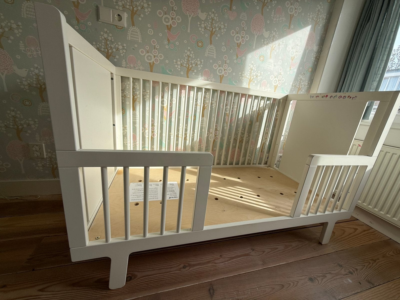 Oeuf Sparrow Ledikant Wit - Peuterbed, Gebruikt, 70 tot 85 cm, Lattenbodem, 140 tot 160 cm