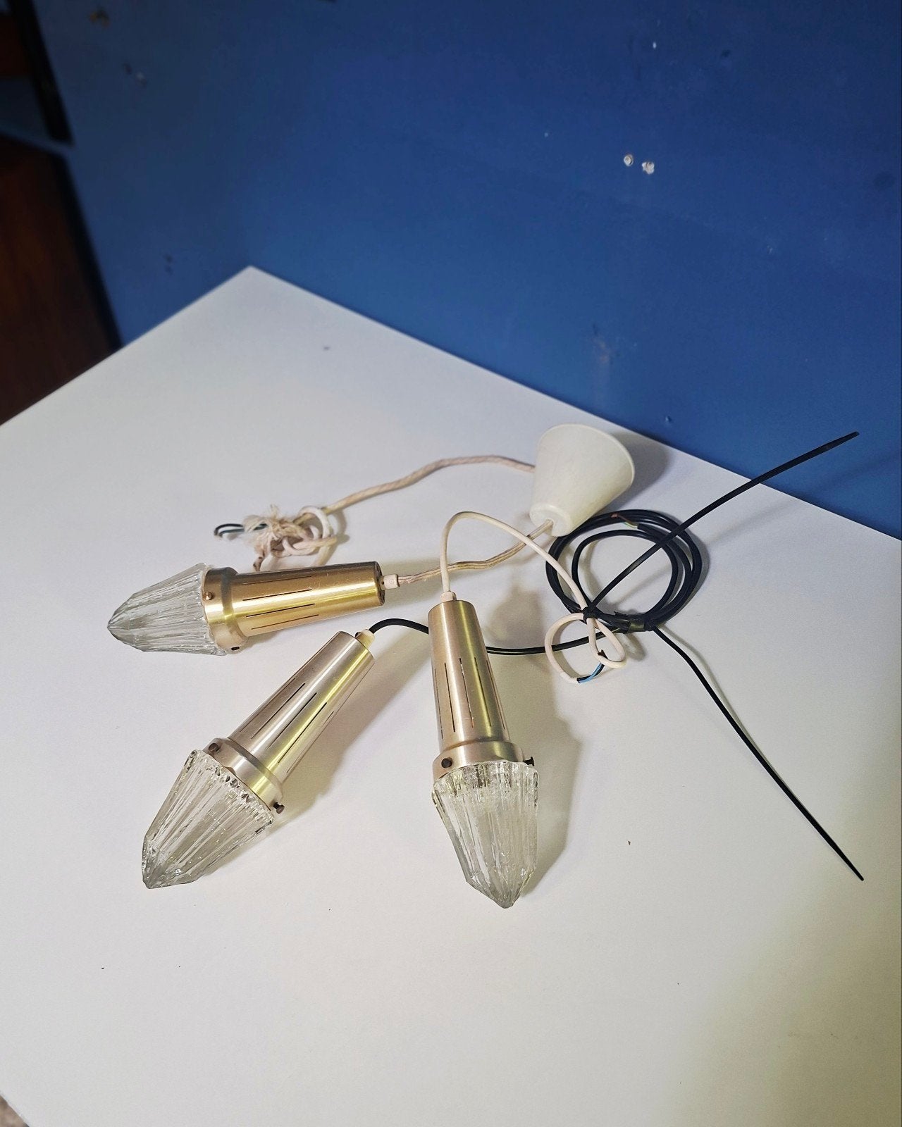 3 x Vitrika ijspegel hanglampen, Ophalen of Verzenden