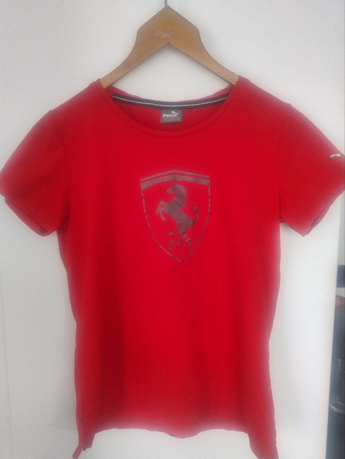 Puma Ferrari T-shirt Rood Maat M, Maat 38/40 (M), Puma, Ophalen of Verzenden, Zo goed als nieuw
