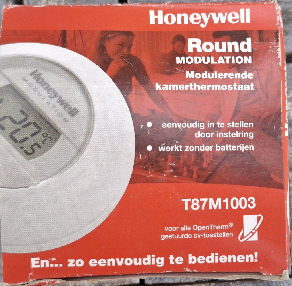 Honeywell Round thermostaat  T87 M, Thermostaat, Minder dan 30 cm, Minder dan 60 cm, Ophalen of Verzenden