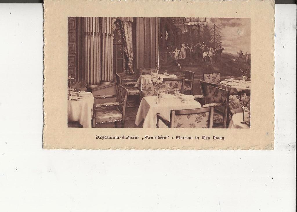 Den Haag Lange Poten 31 Rest Taverne Trocadero-Unicum, Ophalen of Verzenden, 1920 tot 1940, Ongelopen, Zuid-Holland