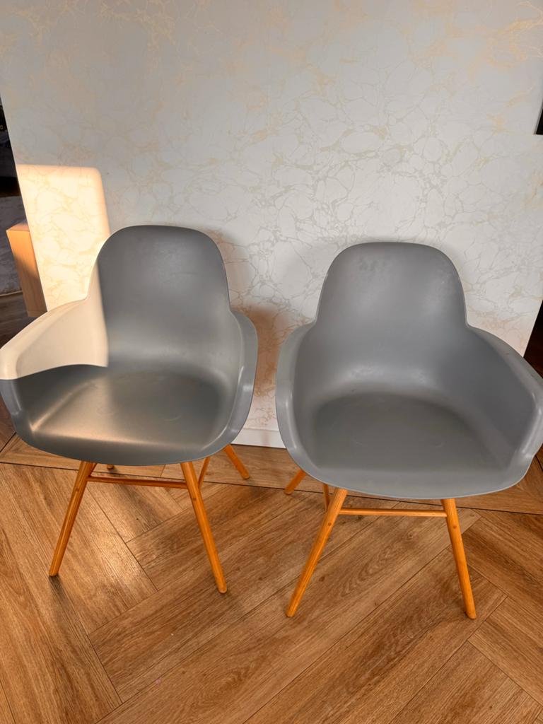4 Albert Kuipstoelen van Zuiver Amsterdam, Huis en Inrichting, Stoelen, Ophalen, Kunststof, Gebruikt, Vier
