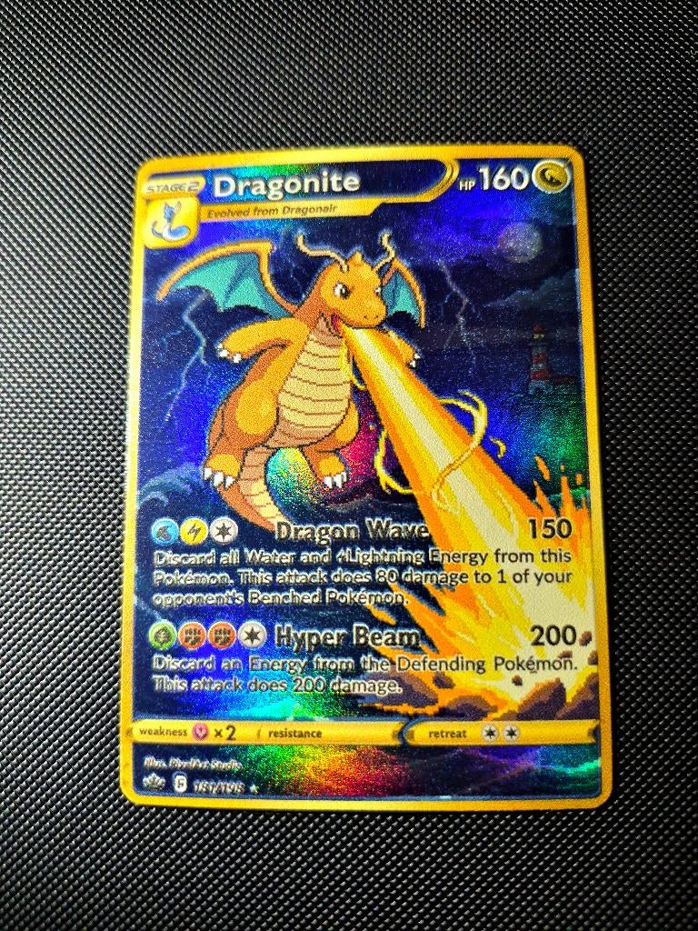 Pokemon kaart Dragonite, Verzenden, Zo goed als nieuw
