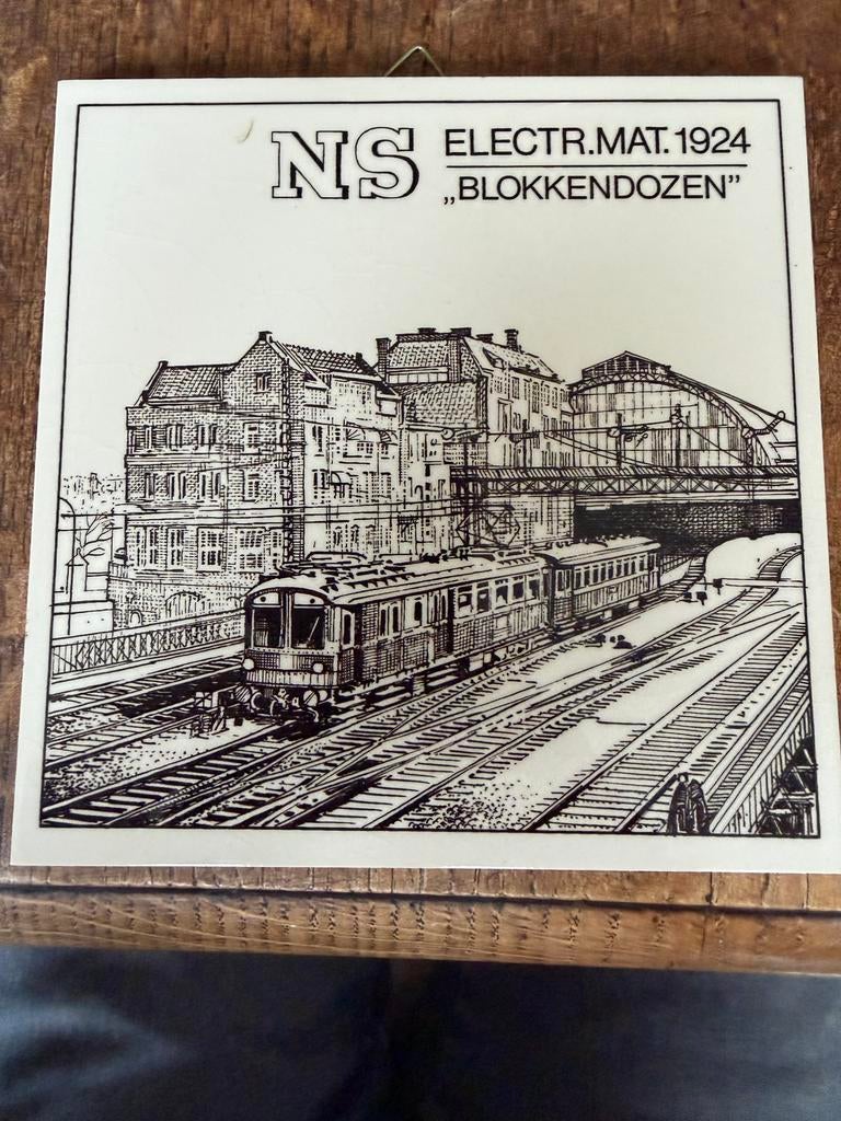 Delfts Schoonhoven Holland Handmade tegel NS Electr. Mat. 19, Ophalen of Verzenden