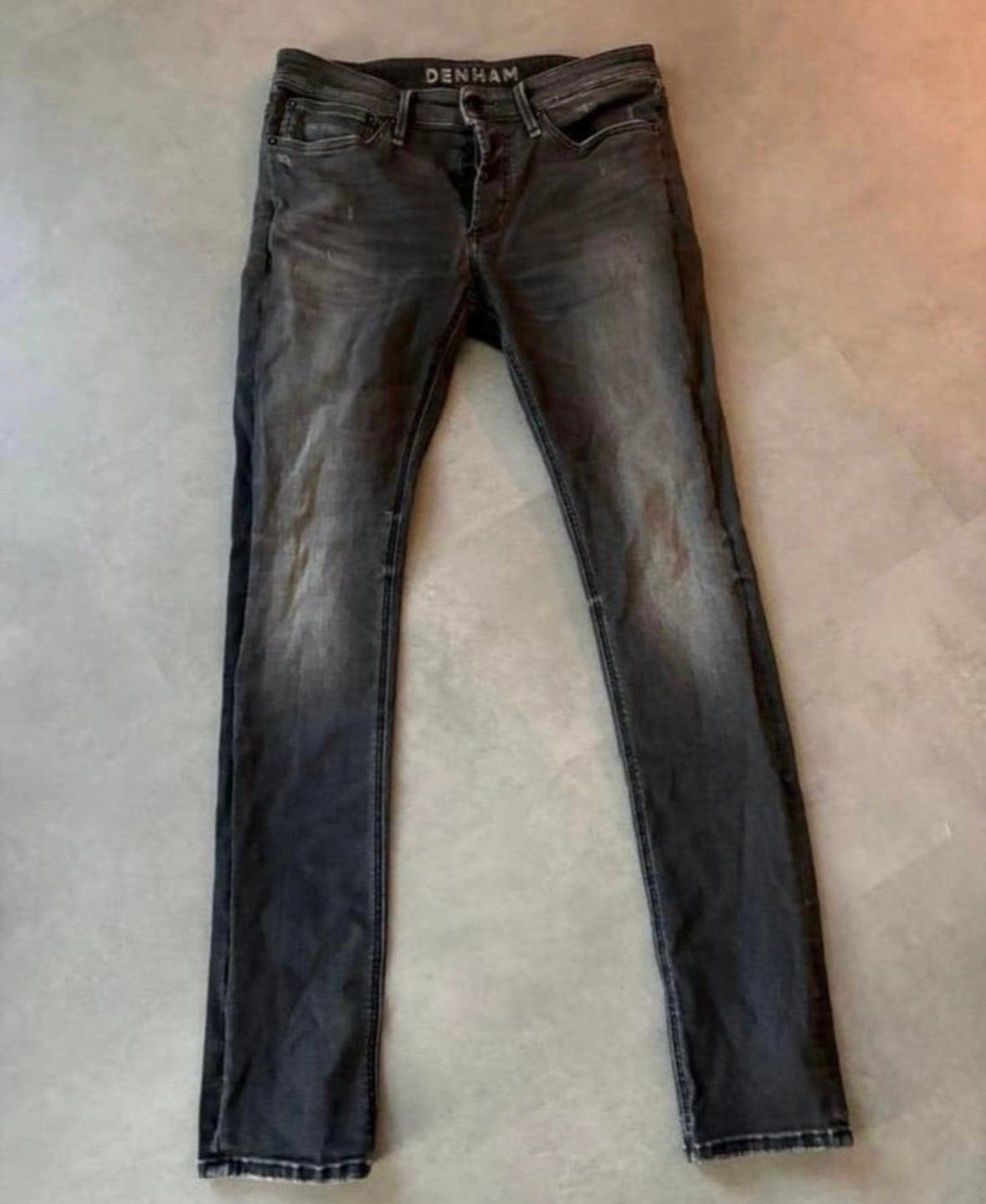 Denham Bolt jeans spijkerbroek 32/34 zwart/grijs, Kleding | Heren, Ophalen of Verzenden, Zo goed als nieuw, Grijs, W32 (confectie 46) of kleiner