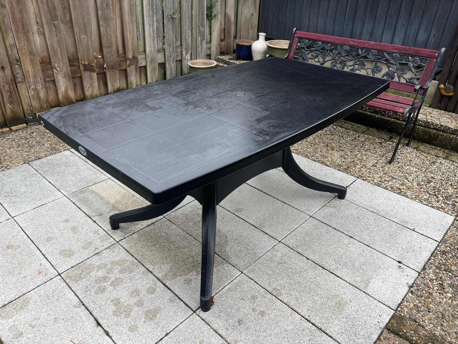 Hartman tuinset: tuintafel met 2 stoelen, Kunststof, Gebruikt, Eettafel, Tuinset
