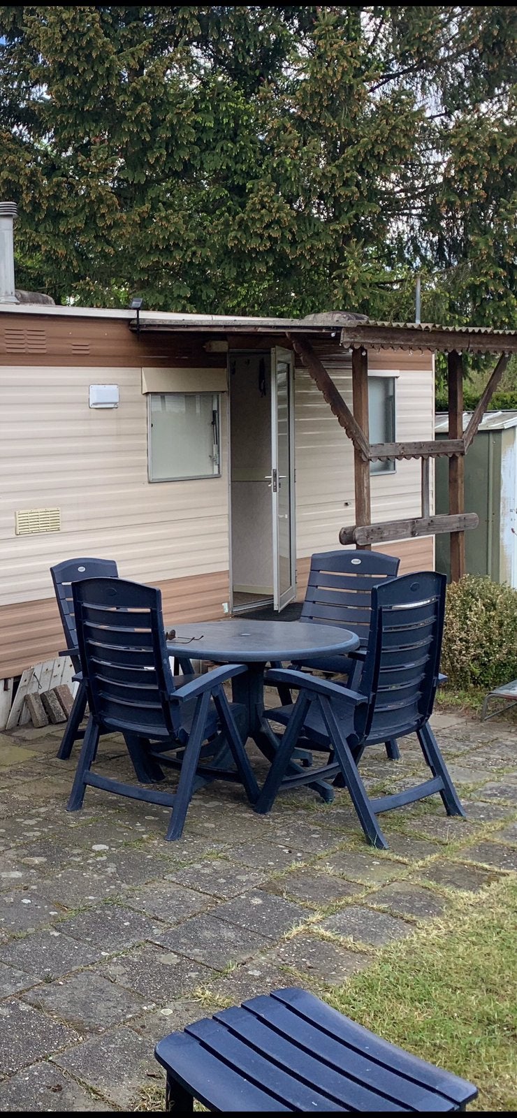 Hartman tuinset blauw GRATIS!, Ophalen, 4 zitplaatsen, Kunststof, Gebruikt