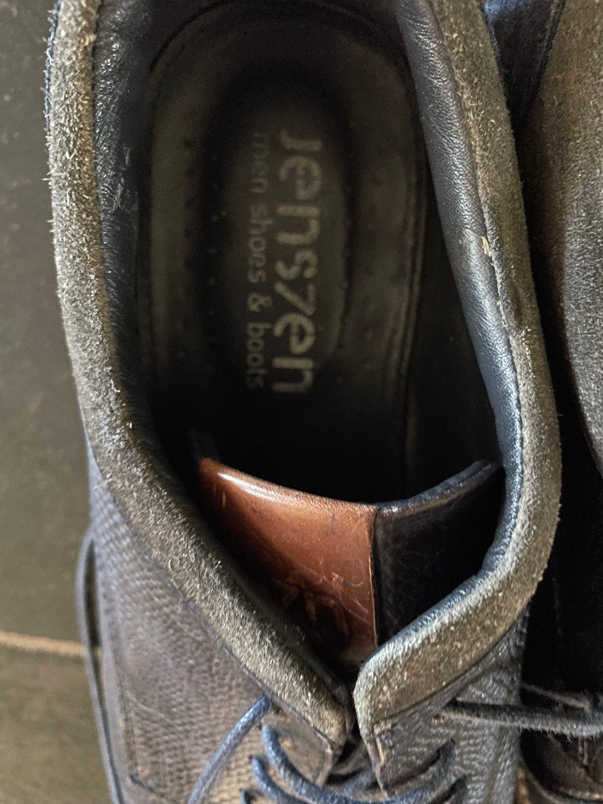 Jenszen herenschoenen - Maat 43 - Donkerblauw, Kleding | Heren, Ophalen of Verzenden, Gedragen, Blauw, Veterschoenen