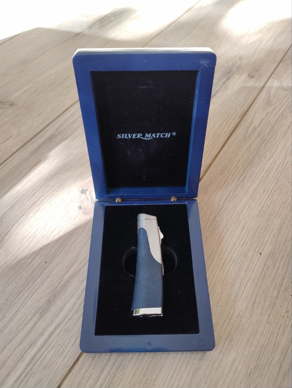 Silver Match aansteker met doosje, Ophalen of Verzenden, Gebruikt