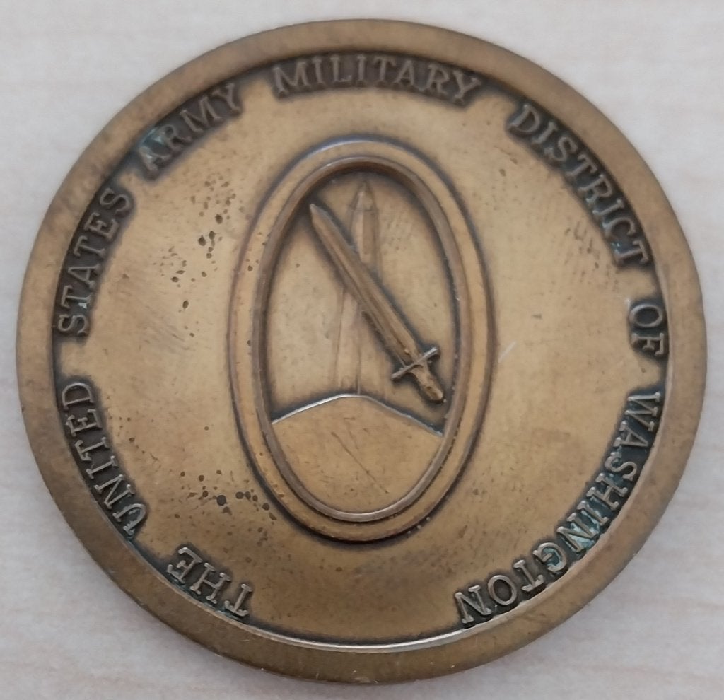 penning coin USA Military District of Washington, Ophalen of Verzenden, Landmacht, Nederland, Lintje, Medaille of Wings