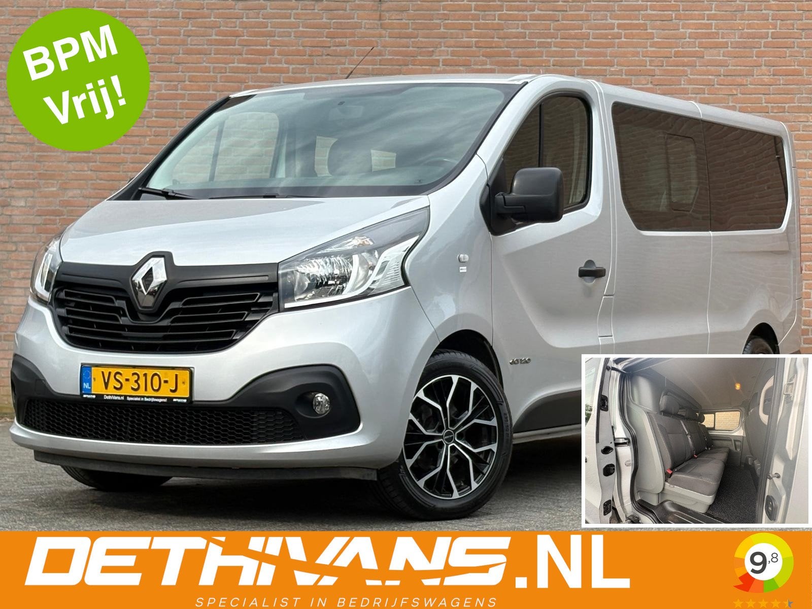 Renault Trafic 1.6dCi 120PK Lang / Dubbele cabine / Marge, Voorwielaandrijving, Euro 5, Gebruikt, 4 cilinders
