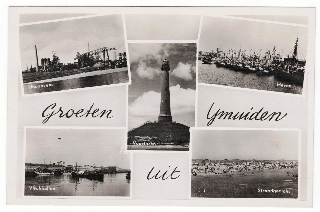 B26142 IJmuiden, groeten, Ophalen of Verzenden, 1960 tot 1980, Ongelopen, Noord-Holland