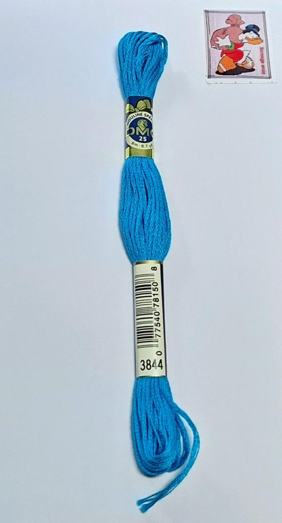 DMC mouline, blauw 3844, 68314 ILLZACH, Ophalen of Verzenden, Borduurgaren of Zijde, DMC