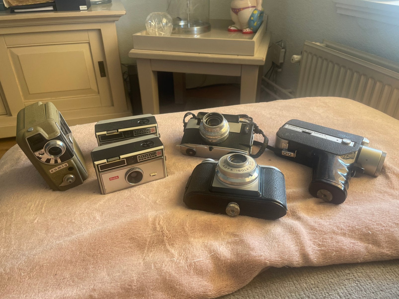 Oude Foto toestellen en filmcamera, Audio, Tv en Foto, Fotocamera's Analoog, Ophalen, Niet werkend, Compact, Overige Merken