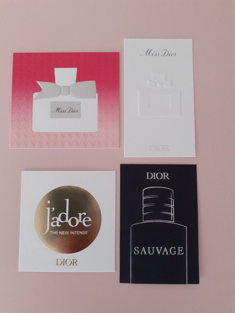 Dior geur samples sample en o.a. nieuwste parfum kaartje, Verzenden, Nieuw, Proef of Tester