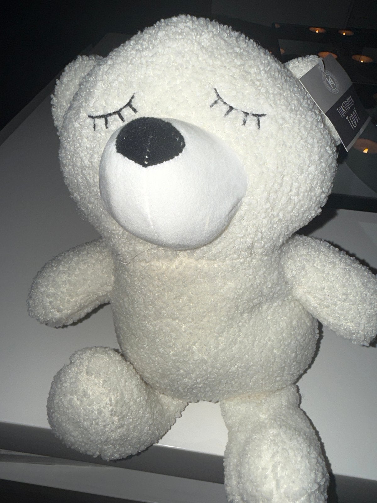 Schattige witte teddybeer deurstopper, Huis en Inrichting, Woonaccessoires | Overige, Ophalen of Verzenden, Nieuw, Wit, Textiel