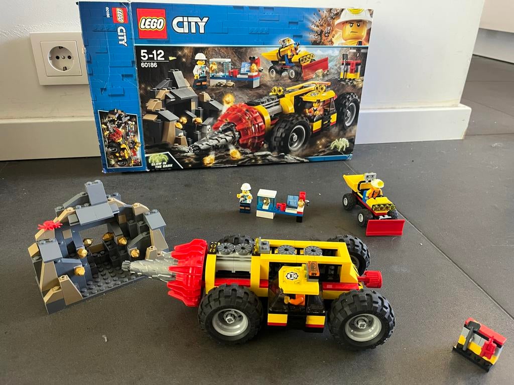 Lego City 60186 Mijnbouw Zware Boormachine, Kinderen en Baby's, Speelgoed | Duplo en Lego, City, Lego, Ophalen of Verzenden, Zo goed als nieuw