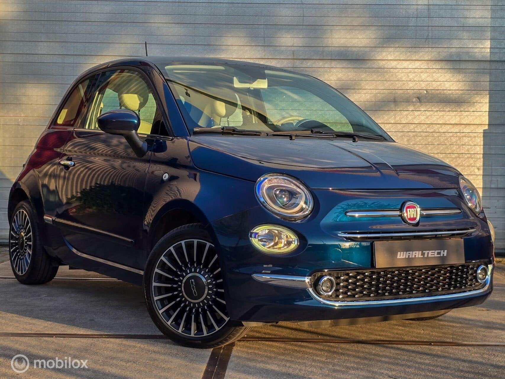 Fiat 500 1.2 Lounge Cruise Pano Pdc Climate, Voorwielaandrijving, Gebruikt, 4 cilinders, Leder en Stof