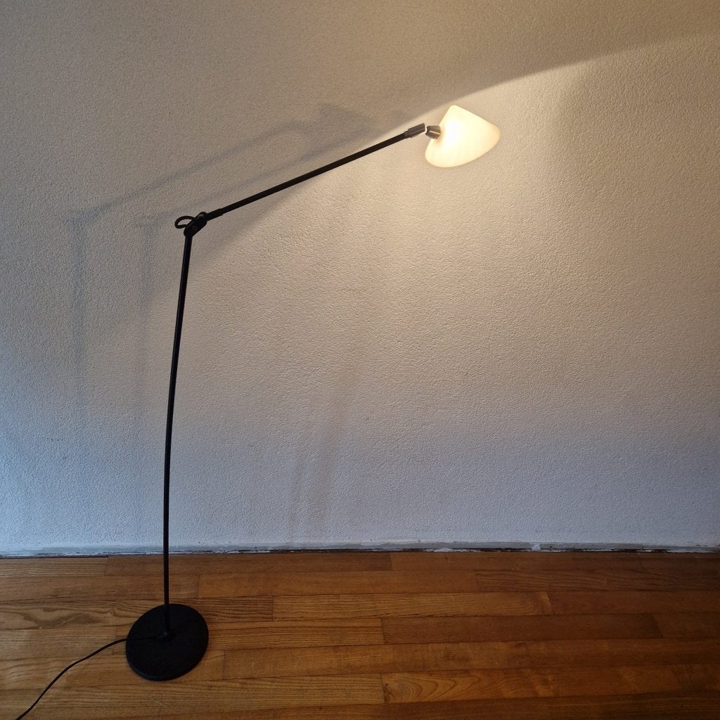 Vintage Pola vloerlamp design Amstelveen., Huis en Inrichting, Vintage, Ophalen of Verzenden, Zo goed als nieuw, Glas