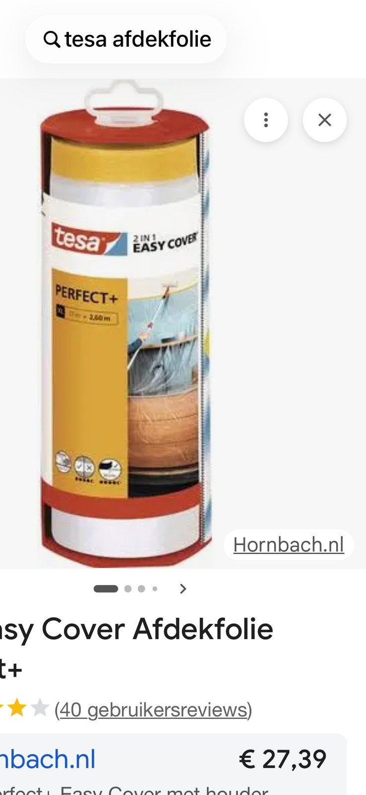 Tesa afdekfolie geschikt oa voor muren, tegels, laminaat, Ophalen, Zo goed als nieuw, Overige typen