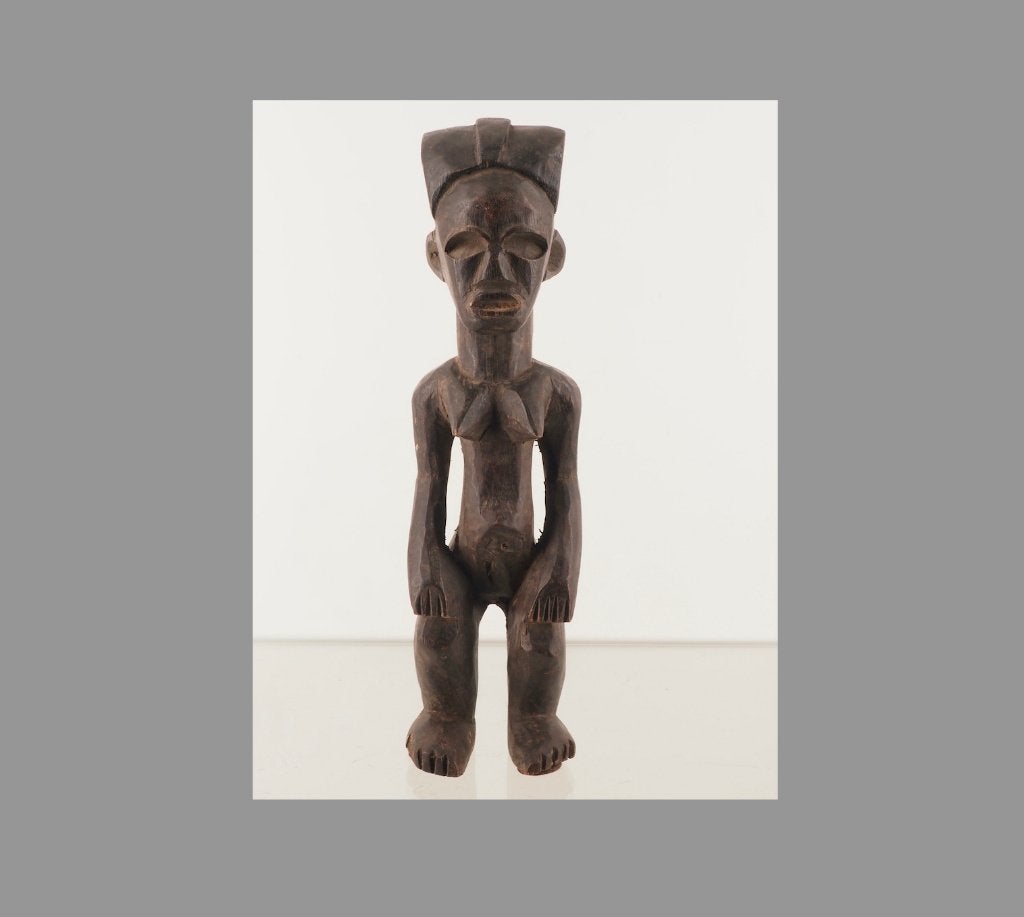 Div Afrika kunst oa Baule Ivoorkust (120828-03), Hout, Bruin, Afrika, Handgemaakt
