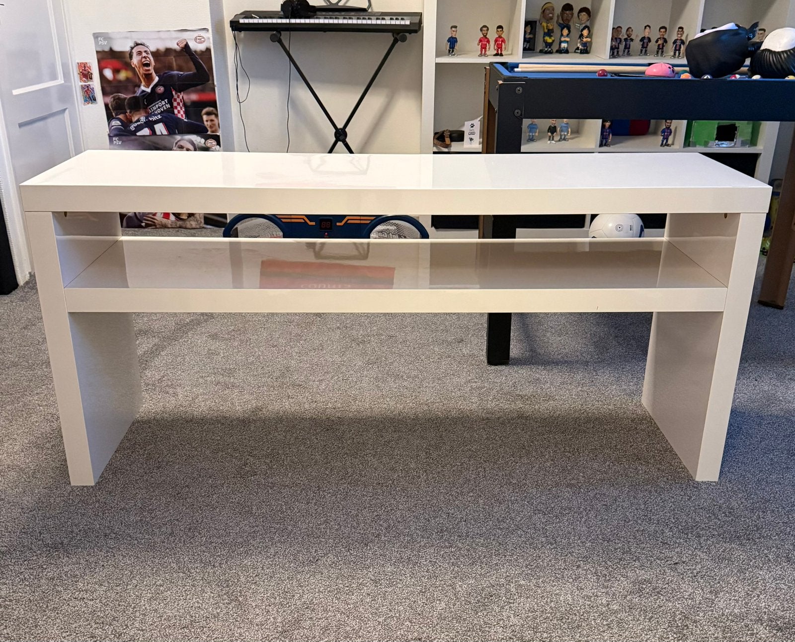 Ikea lack sidetable hoogglans wit, Huis en Inrichting, Tafels | Sidetables, Ophalen, Gebruikt, 100 tot 150 cm, 25 tot 50 cm