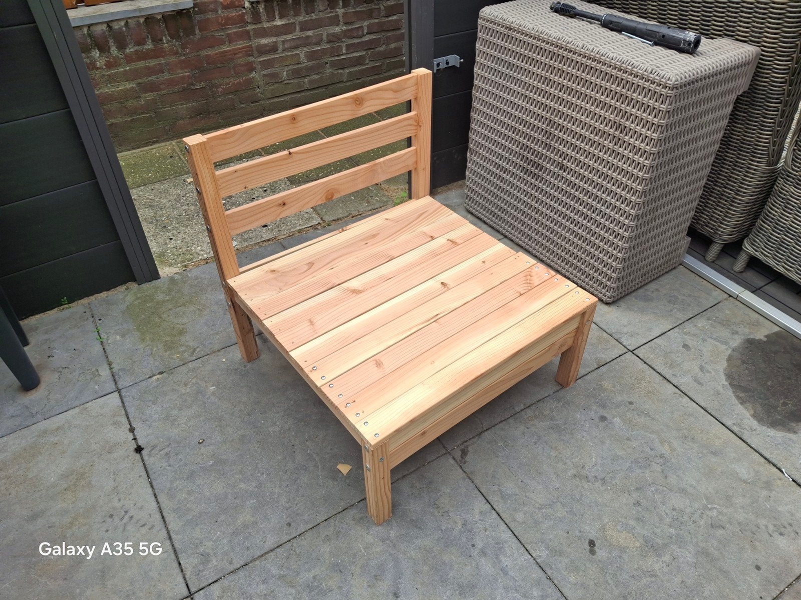 Houten loungebank voor buiten, Douglas nieuw, Ophalen of Verzenden, Nieuw, Hout, Verstelbaar