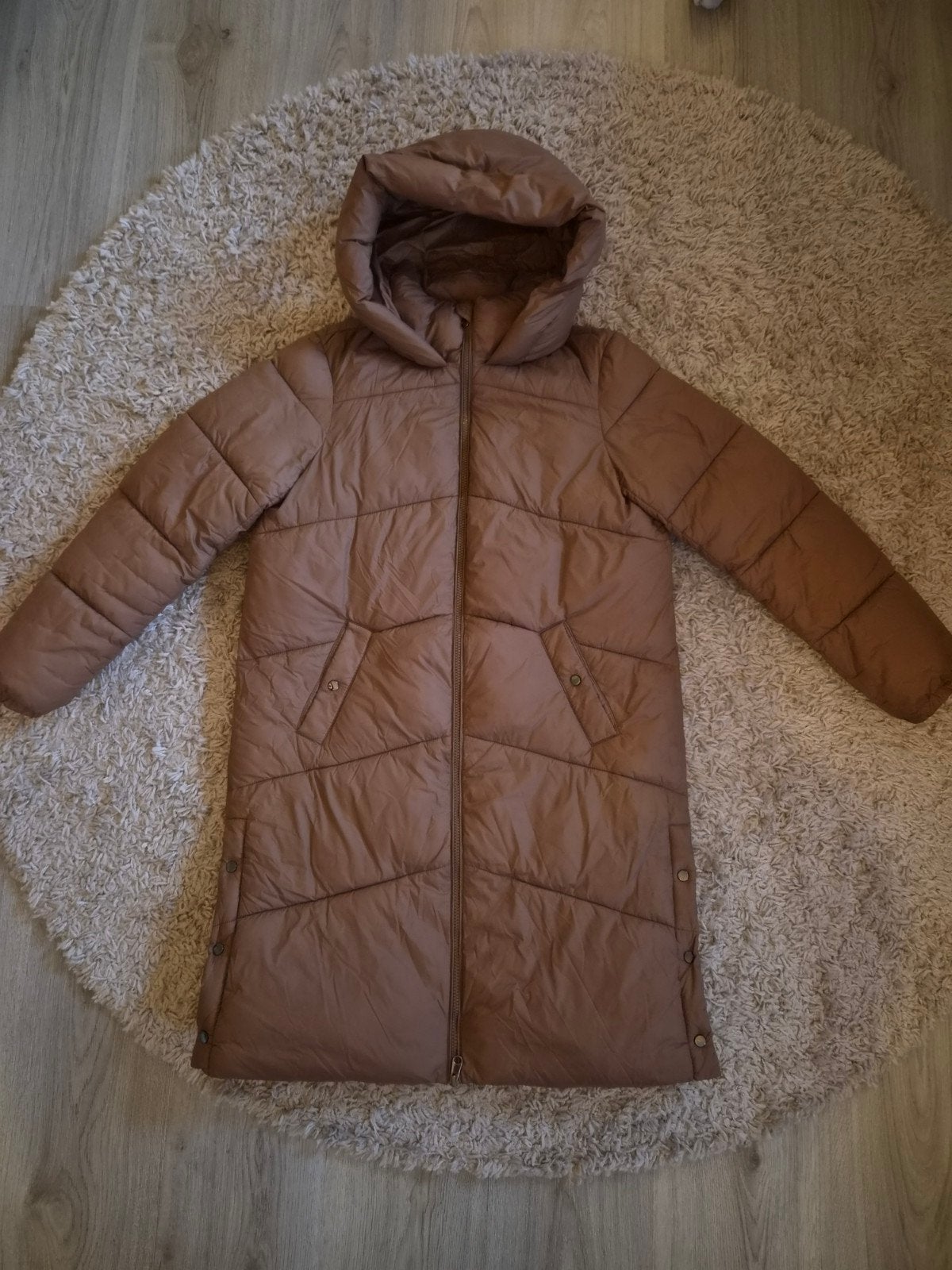 Vero Moda Lange Gewatteerde Jas Maat M, Kleding | Dames, Jassen | Winter, Maat 38/40 (M), Bruin, Vero Moda, Ophalen of Verzenden