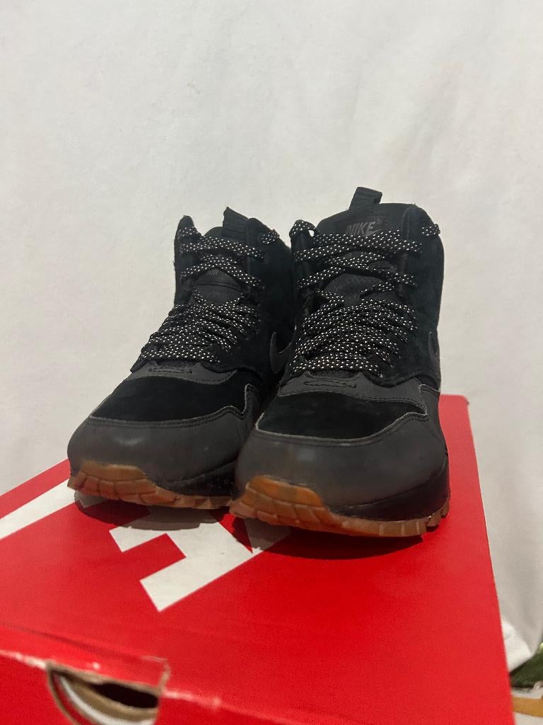 ALS NIEUW! Maat 37,5 - Nike Air Max 1 Sneakerboot Black Gum, Verzenden, Zwart, Nike, Nike