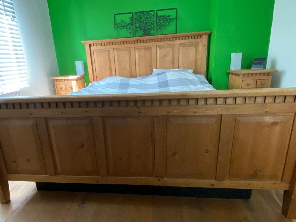 bed ombouw, Ophalen, Gebruikt, Bruin, Grenen