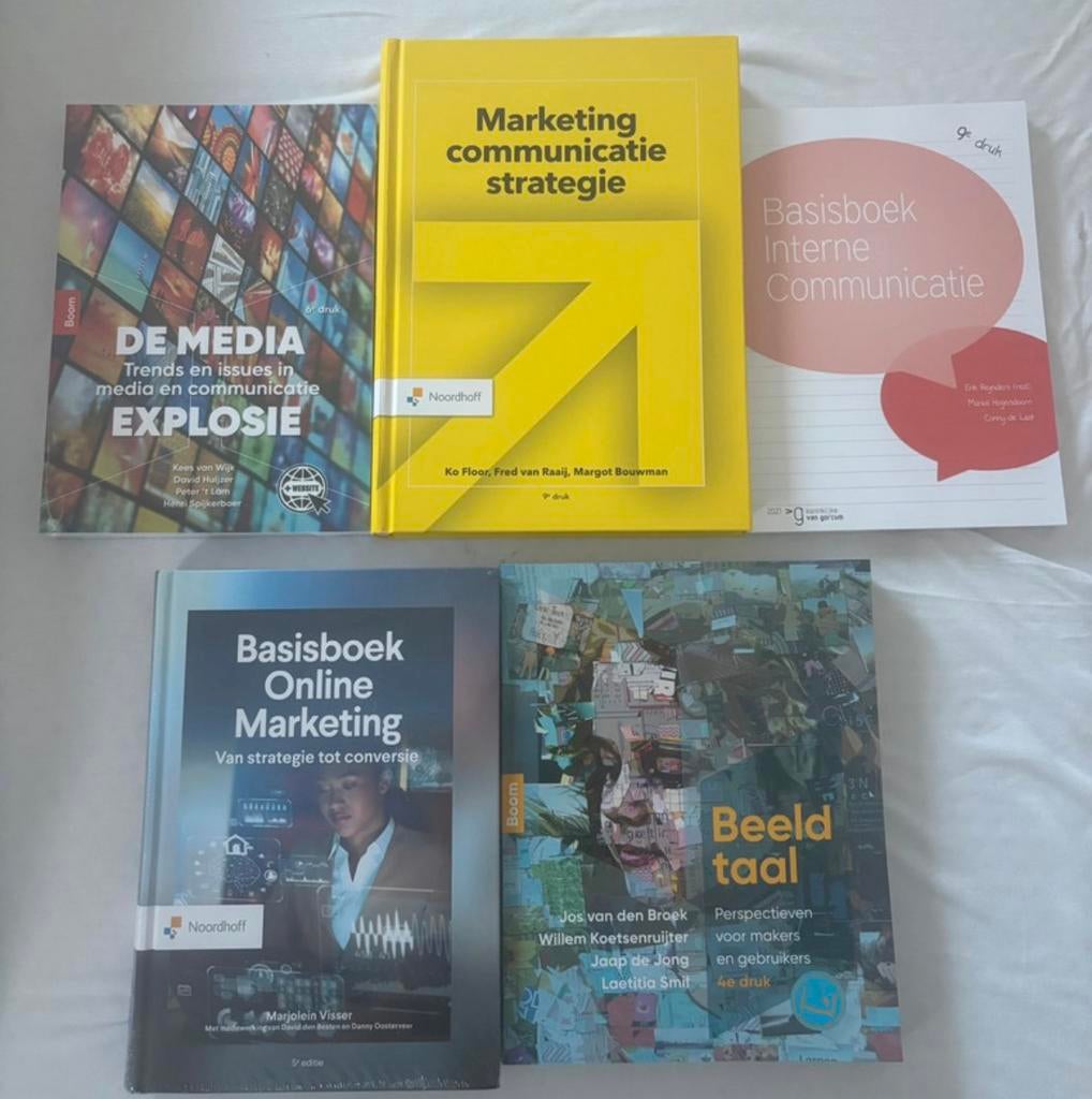 Alle boeken 1e jaar HBO Communicatie, Boeken, Ophalen of Verzenden, Beta, Nieuw, HBO