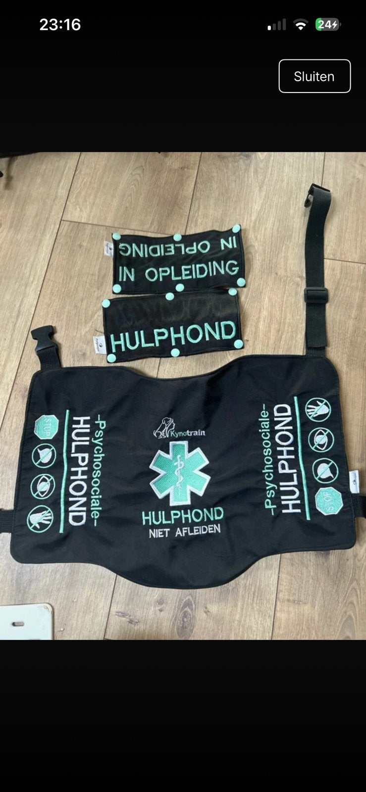 Hulphond dekje + 2 sleeves, Dieren en Toebehoren, Ophalen of Verzenden