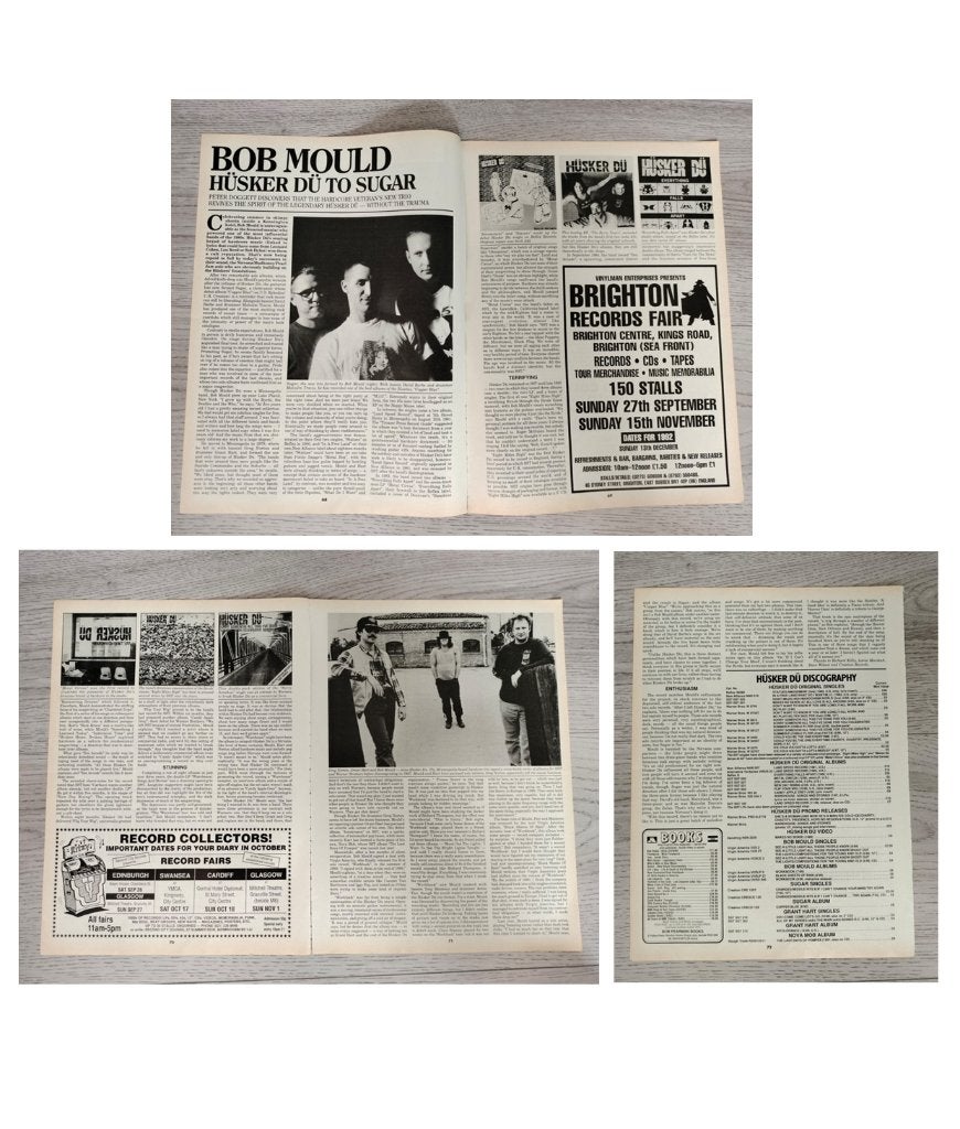 Bob Mould 5-pagina’s Record Collector UK tijdschrift, Verzenden, Gebruikt, Boek, Tijdschrift of Artikel