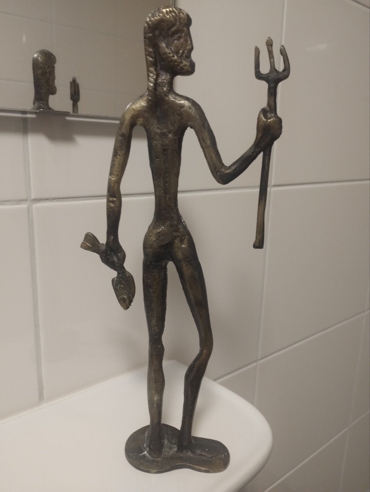 Bronzen beeld Poseidon, Ophalen of Verzenden