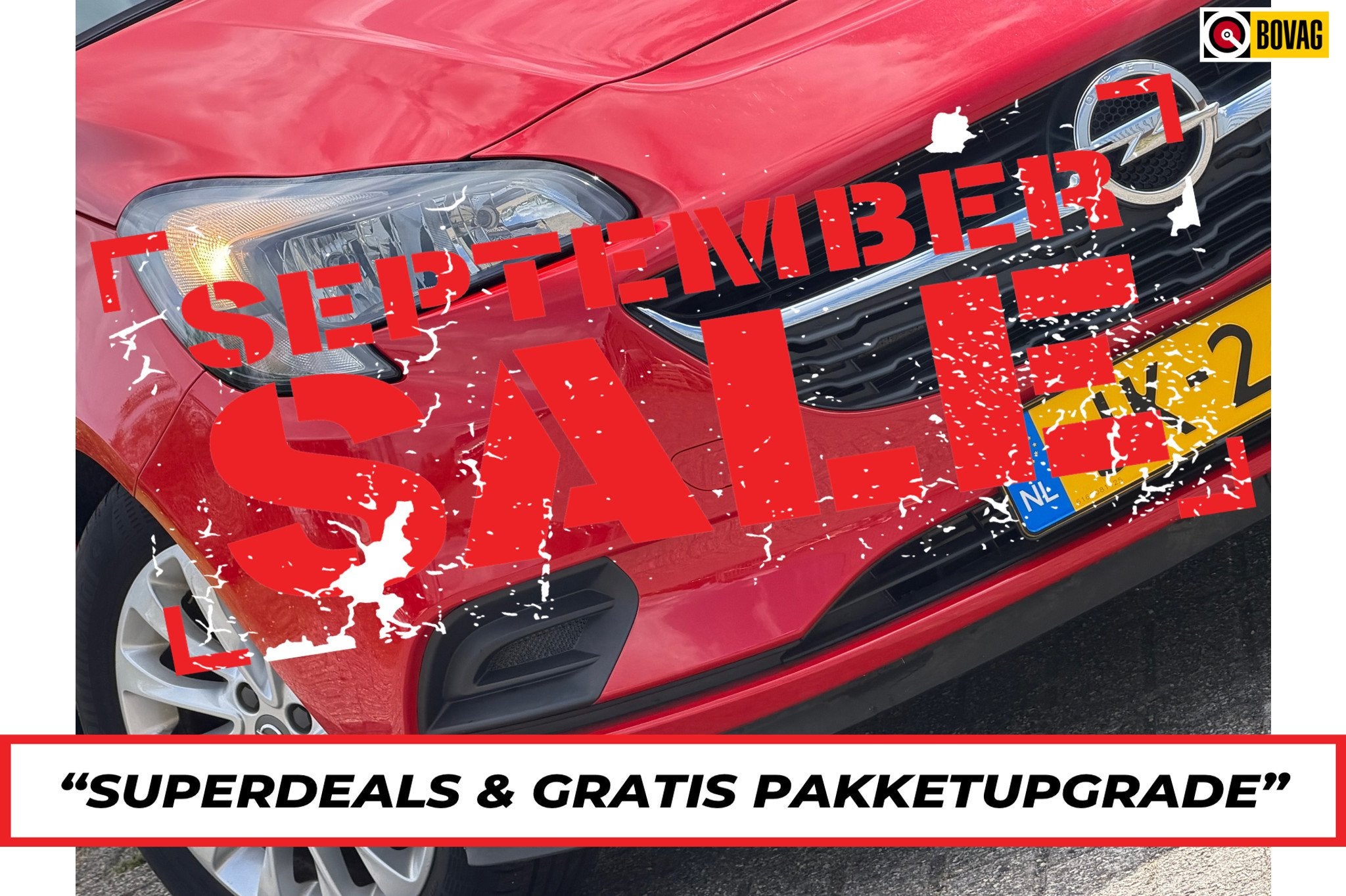 Opel Corsa 1.0 Turbo Edition - Magma Red - LMV/airco- Slecht, Auto's, Voorwielaandrijving, Gebruikt, Euro 6, 49 €/maand
