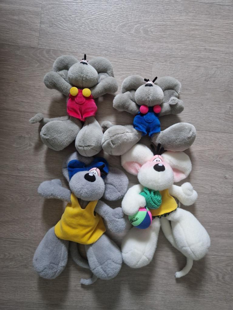 Diddl knuffels - Set van 4, Kinderen en Baby's, Speelgoed | Knuffels en Pluche, Muis, Gebruikt, NICI, Overige karakters