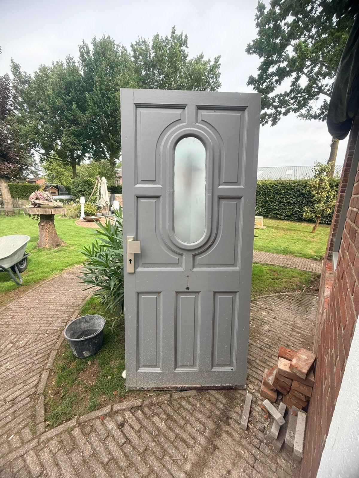 Merbau voordeur, Doe-het-zelf en Verbouw, Deuren en Horren, Ophalen, 80 tot 100 cm, Minder dan 200 cm, Buitendeur