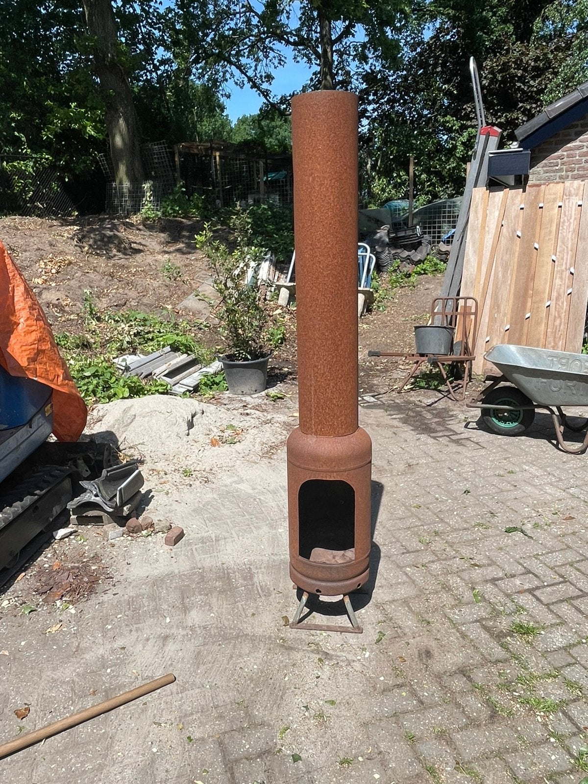 Tuinhaard model gasfles, Tuin en Terras, Tuinhaarden, Ophalen, Gebruikt