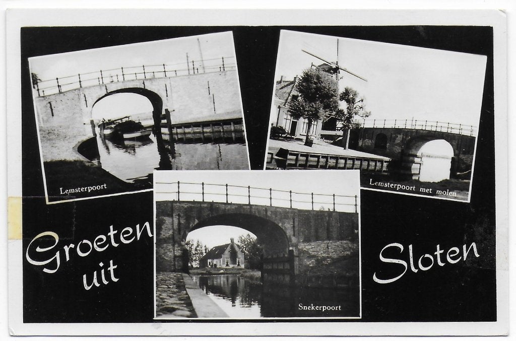 Sloten Oude Ongelopen Amsichtkaart ( B6311), Ophalen of Verzenden, 1960 tot 1980, Gelopen, Friesland