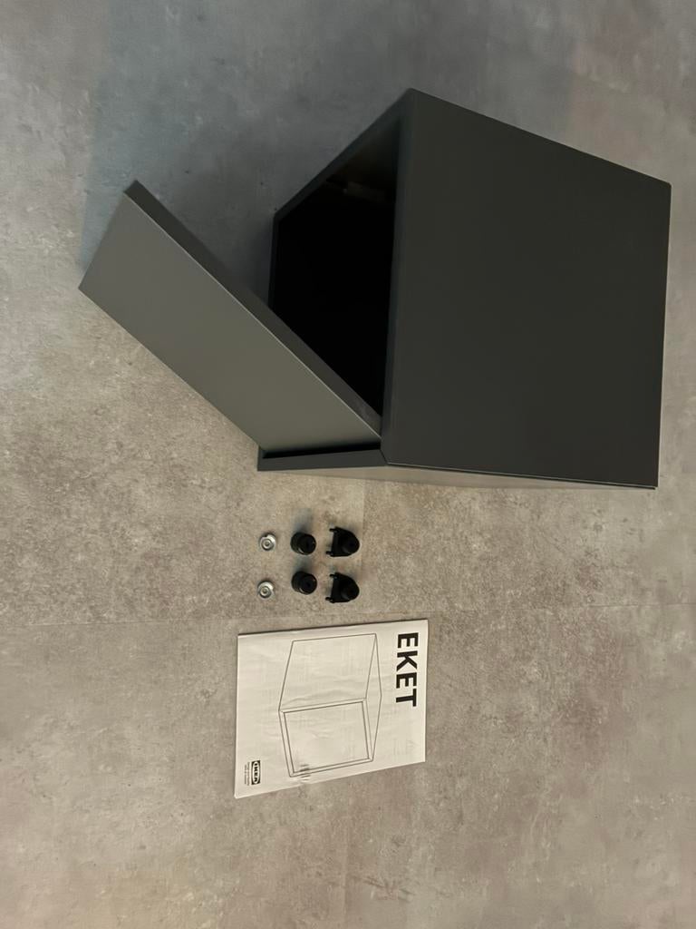 Tka ikea eker grijs kastje met deur, Ophalen, Zo goed als nieuw