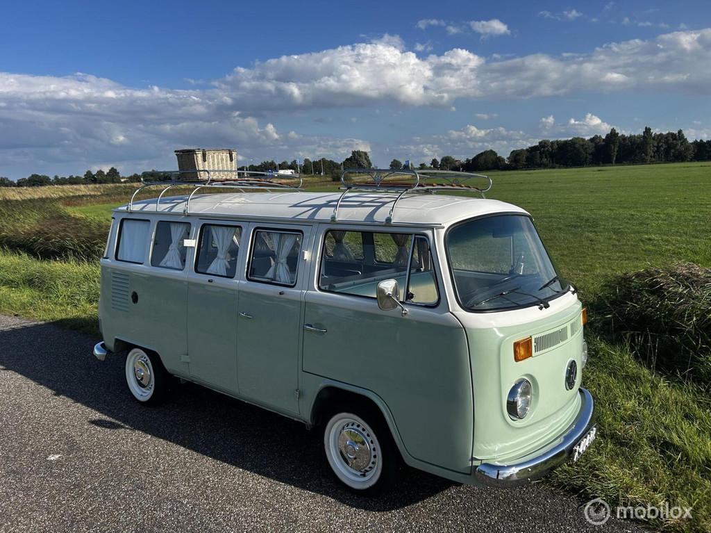 Volkswagen T2 Camper Mintgroen, Auto's, Oldtimers, 46 pk, Overige carrosserieën, Bedrijf, Handgeschakeld