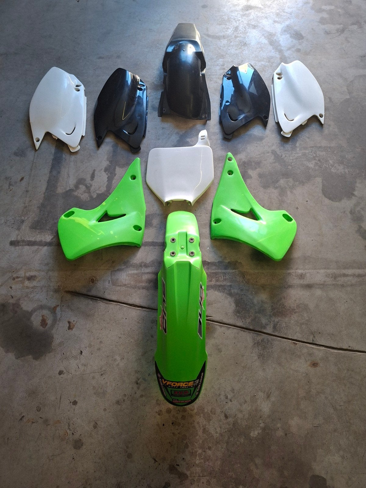Plastic Kawasaki KX125 KX250 bouwjaar 2003 - 2008, Ophalen of Verzenden, Gebruikt