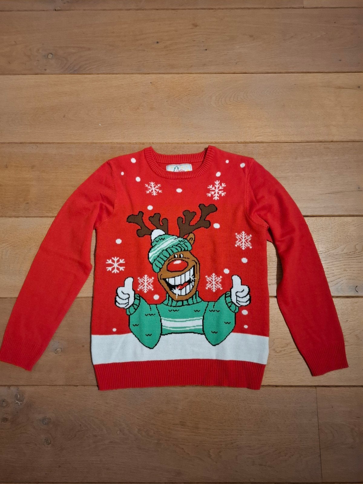 Te koop kersttrui maat 134/140, Ophalen of Verzenden, Zo goed als nieuw, Jongen of Meisje, Trui of Vest